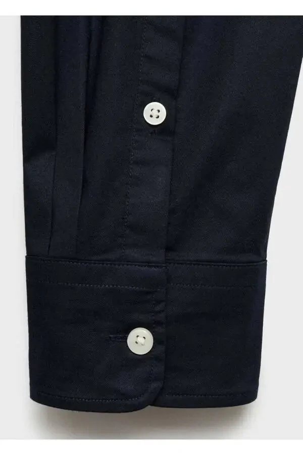 Regular fit pamuklu gömlek-Lacivert - 6