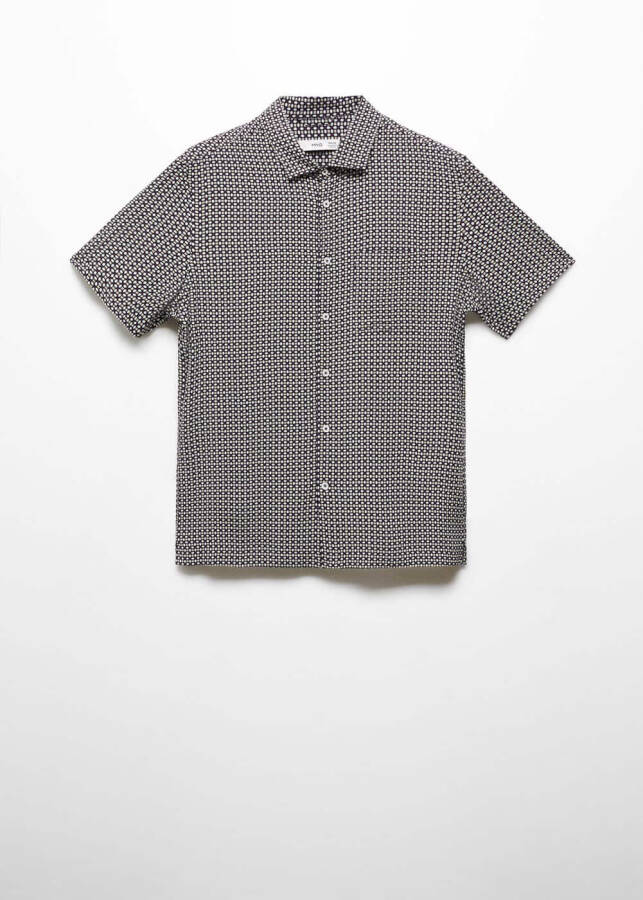 Regular fit patterned short sleeve shirt - 16