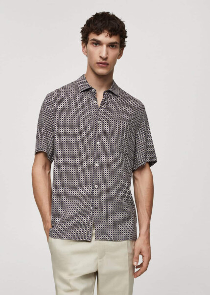 Regular fit patterned short sleeve shirt - 17