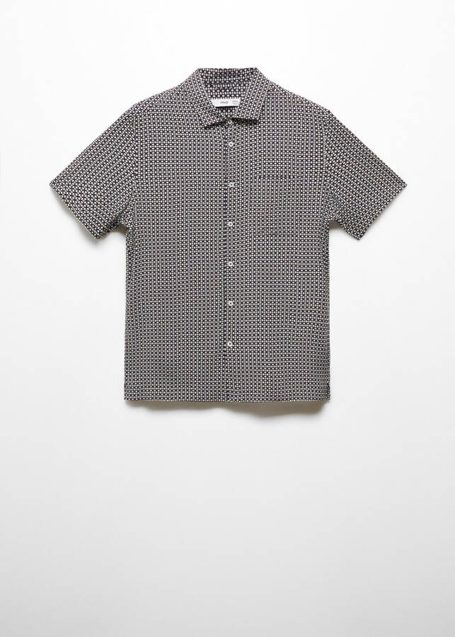 Regular fit patterned short sleeve shirt - 8