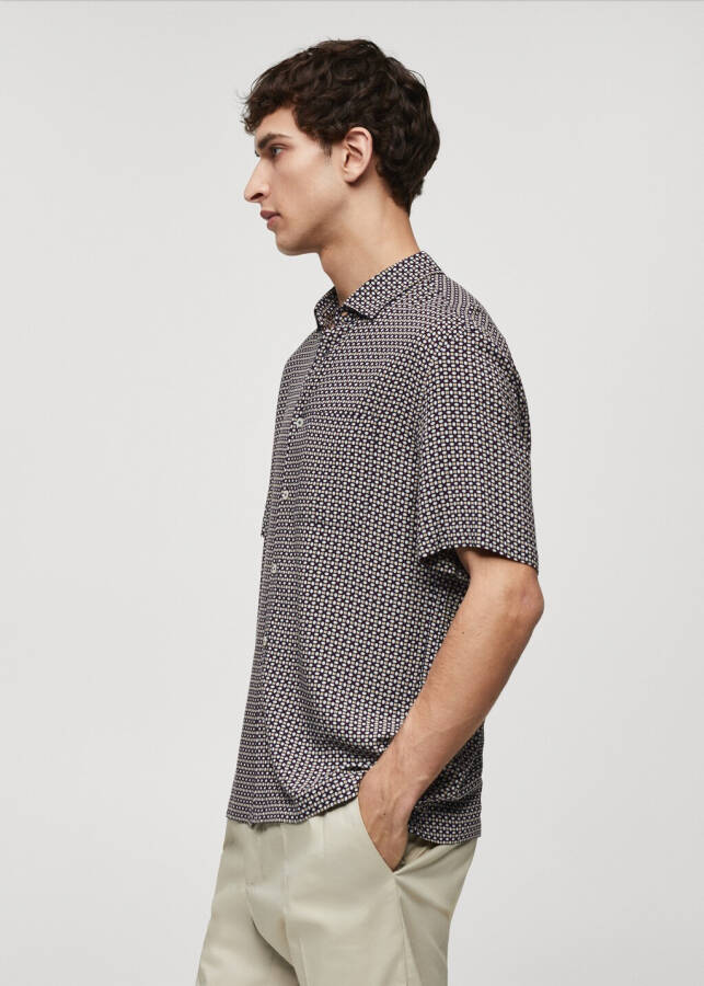 Regular fit patterned short sleeve shirt - 14