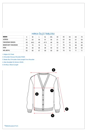 Regular Fit Patterned Wool Cotton Knit Cardigan - 7