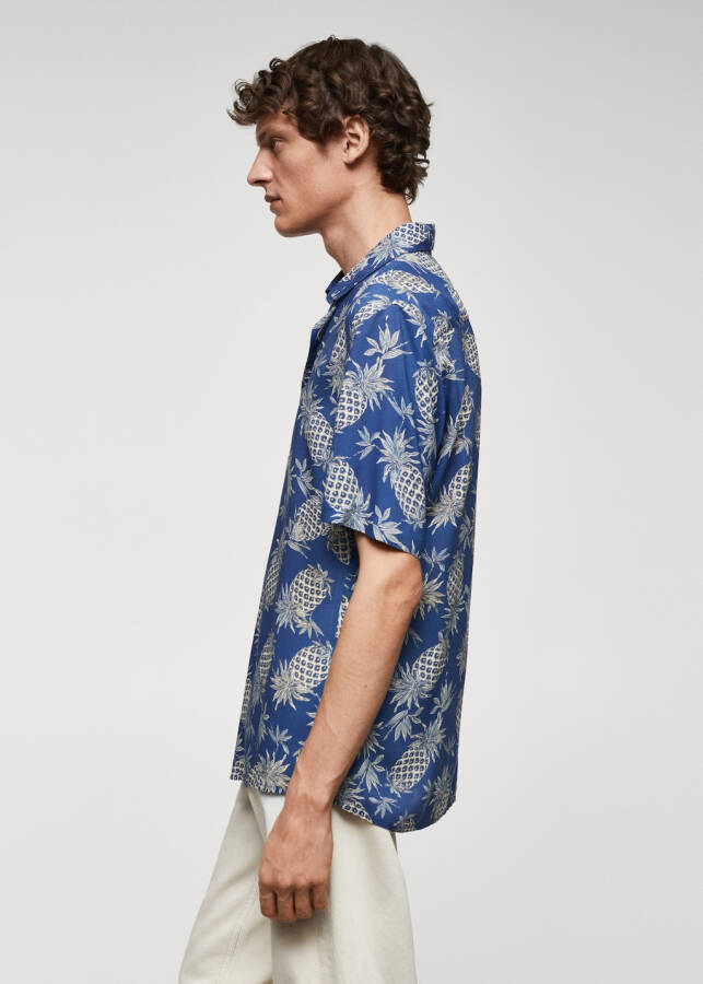 Regular fit pineapple printed shirt - 14