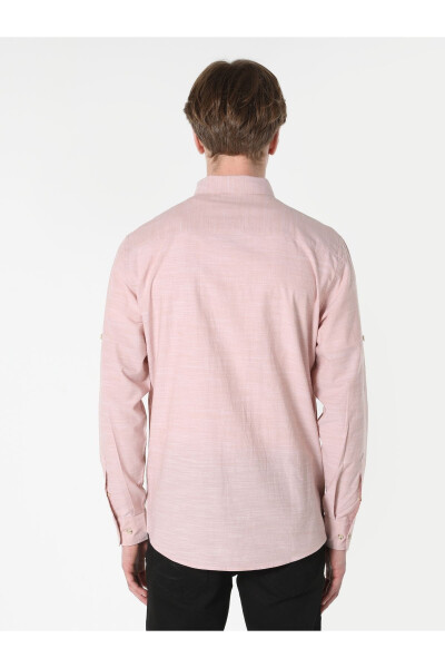 Regular Fit Pink Men's Long Sleeve Shirt (Cl1058567) - 2