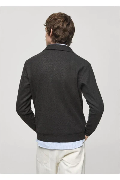 Regular fit pique polo sweatshirt - 4