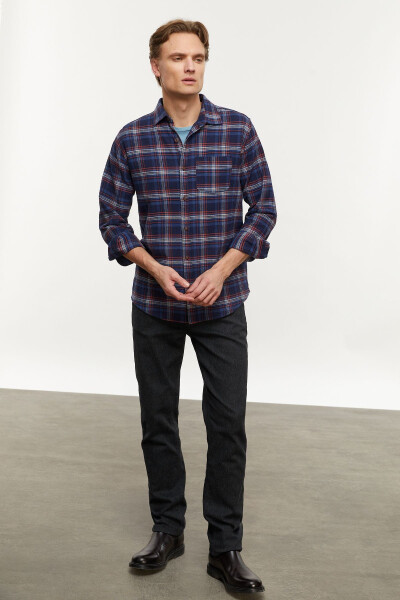 Regular Fit Plaid Shirt - 12