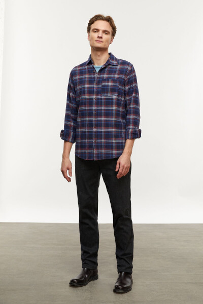 Regular Fit Plaid Shirt - 13