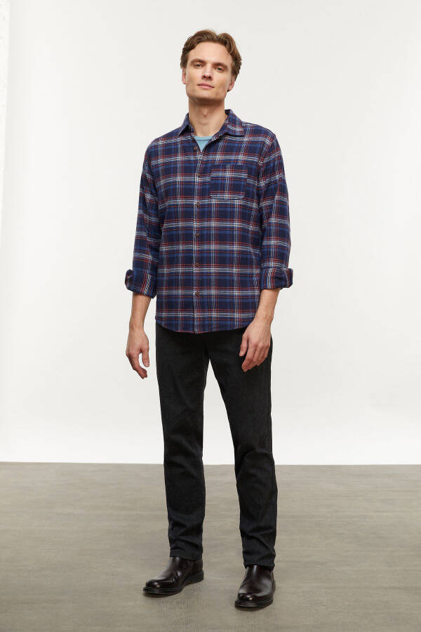 Regular Fit Plaid Shirt - 5