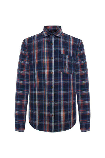 Regular Fit Plaid Shirt - 7