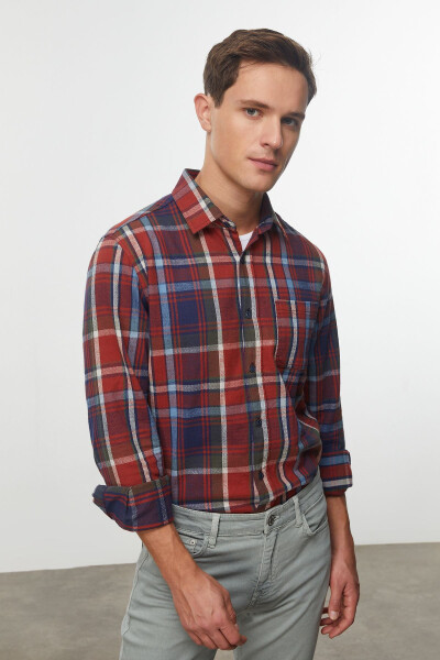 Regular Fit Plaid Shirt - 3