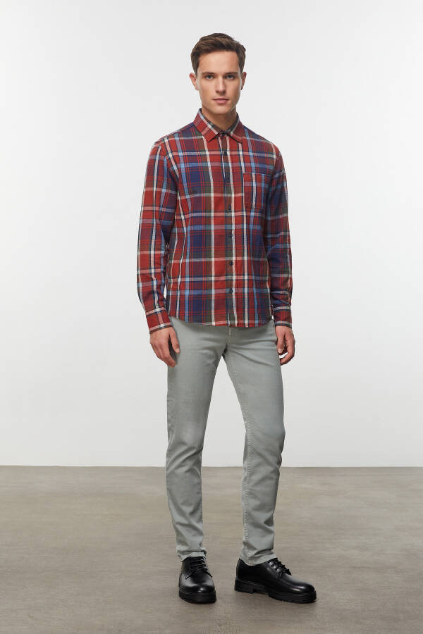 Regular Fit Plaid Shirt - 14