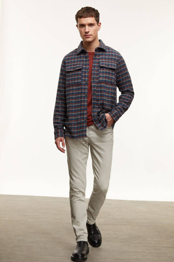 Regular fit, plaid, wool blend shirt - 2