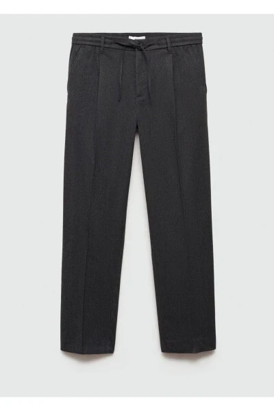 Regular Fit Pleated Drawstring Pants - 3