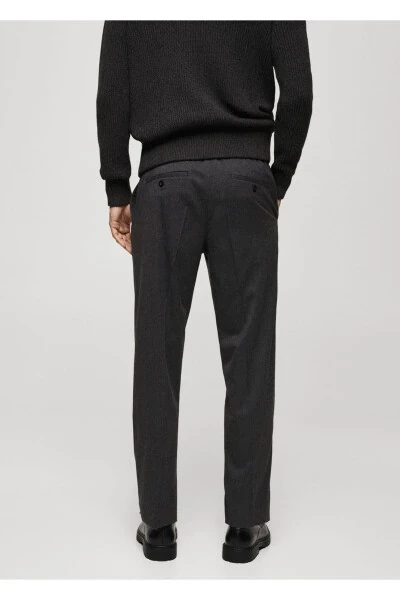 Regular Fit Pleated Drawstring Pants - 4