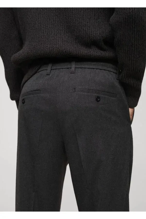 Regular Fit Pleated Drawstring Pants - 5