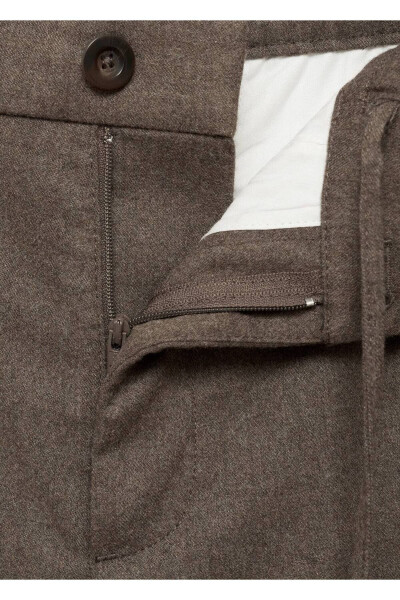Regular Fit Pleated Pants - 8