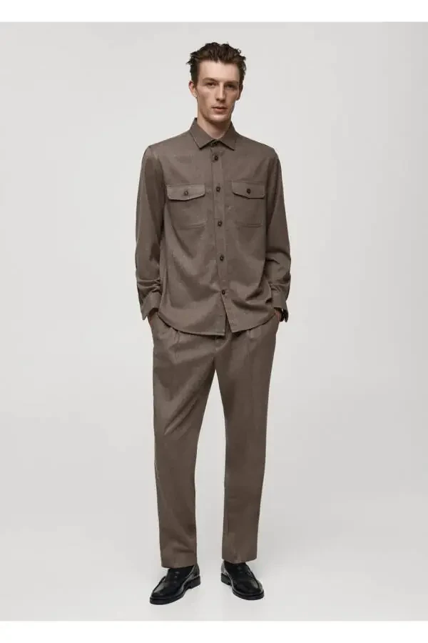 Regular Fit Pleated Pants - 2