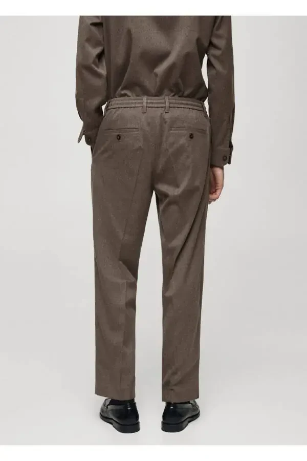 Regular Fit Pleated Pants - 4