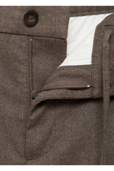 Regular Fit Pleated Pants - 8