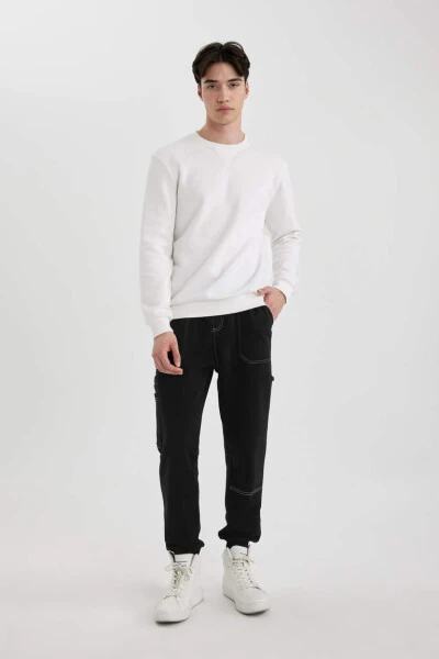 Regular Fit Pocket Elastic Leg Sweatpants Black - Defacto