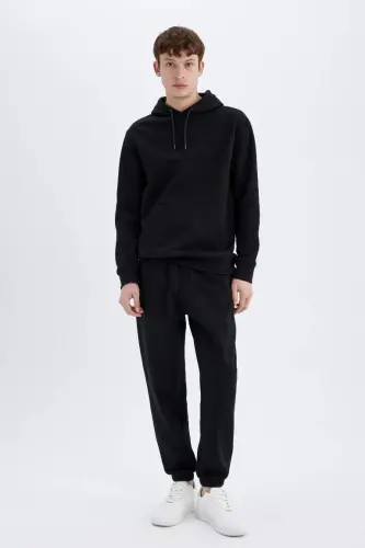 Regular Fit Pocket Sweatpants Black - 1