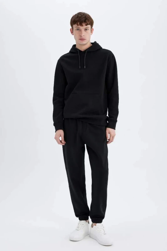 Regular Fit Pocket Sweatpants Black - DEFACTO