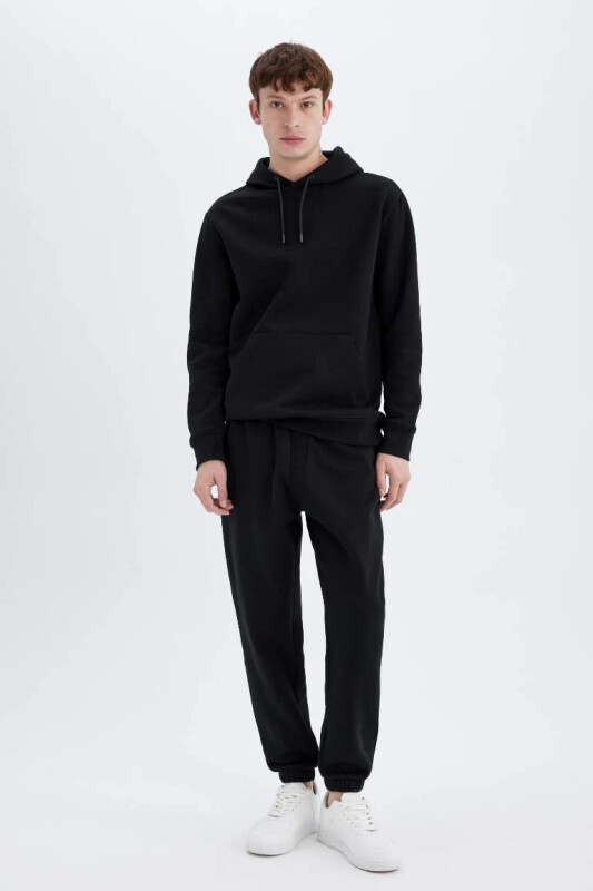 Regular Fit Pocket Sweatpants Black - 1