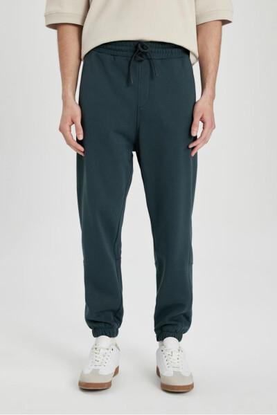 Regular Fit Pocket Sweatpants Dark Green - 6