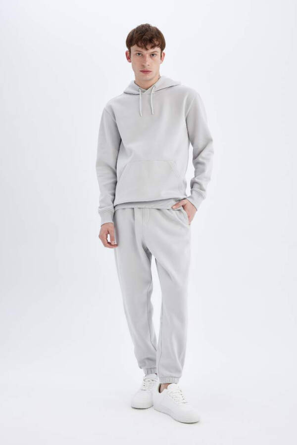 Regular Fit Pocket Sweatpants Light Grey - 9