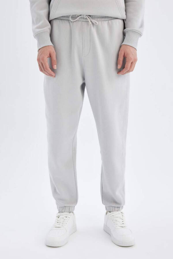 Regular Fit Pocket Sweatpants Light Grey - 11