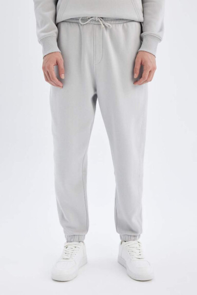 Regular Fit Pocket Sweatpants Light Grey - 4