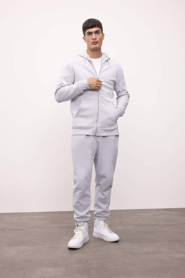 Regular Fit Pocket Sweatpants Light Grey - 6