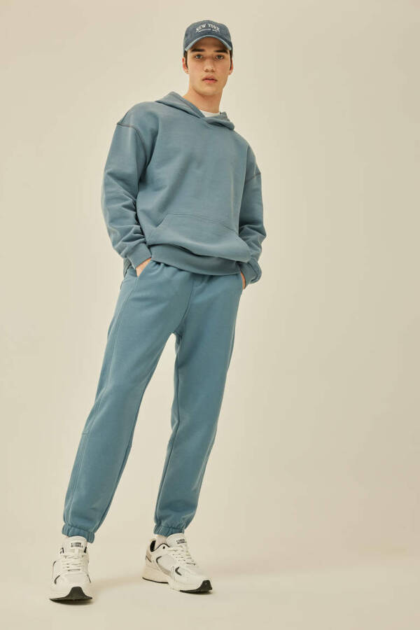 Regular Fit Pocket Sweatpants Light Indigo - 1