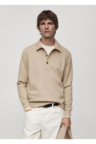 Regular Fit Polo Fabric Sweatshirt 