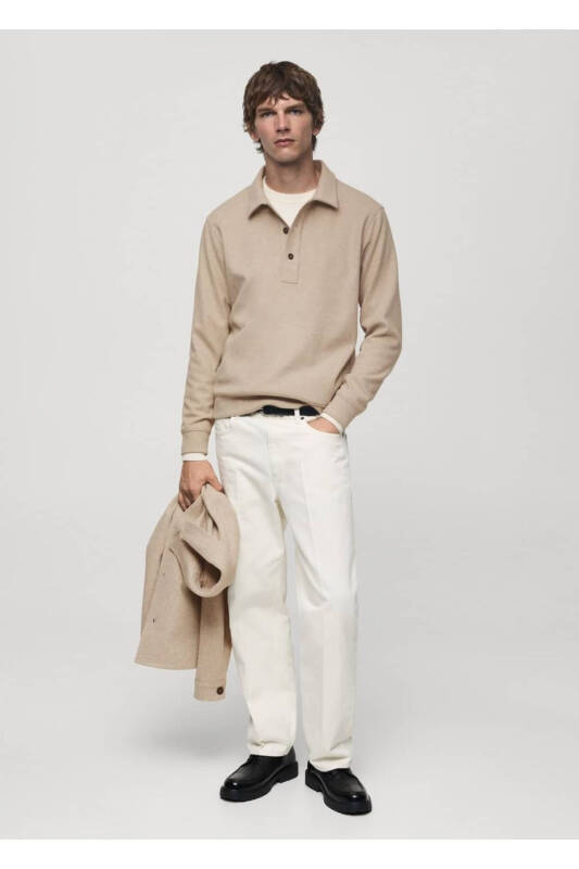 Regular Fit Polo Fabric Sweatshirt - 2