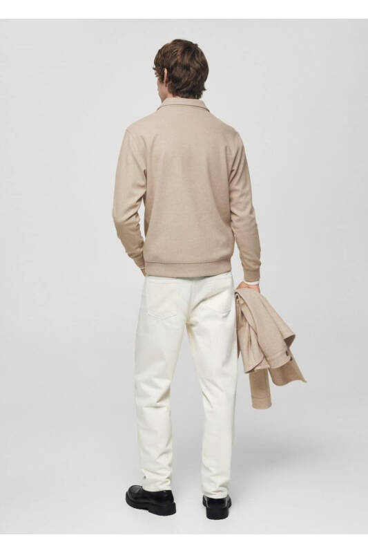 Regular Fit Polo Fabric Sweatshirt - 4