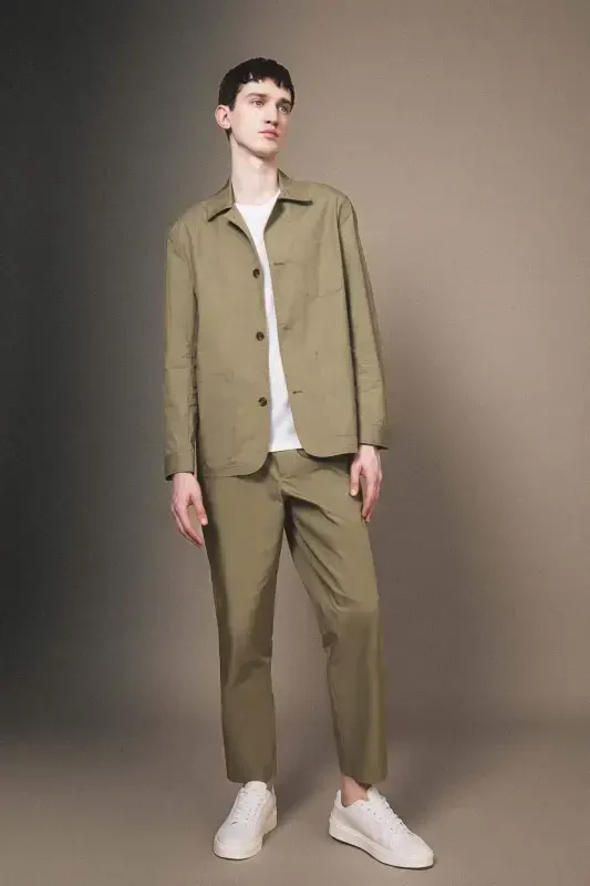 Regular Fit Polo Yaka Düğmeli Cepli Paraşüt Gömlek Ceket B6950AX24SP - 2