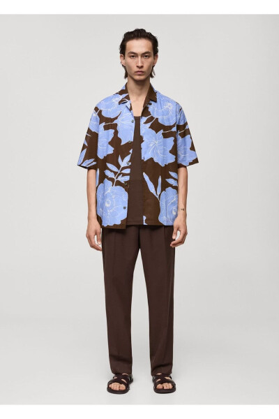 Regular Fit Printed Cotton Shirt - 3