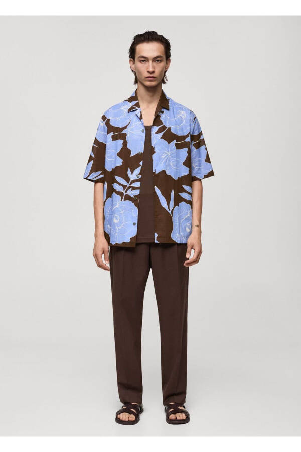 Regular Fit Printed Cotton Shirt - 3