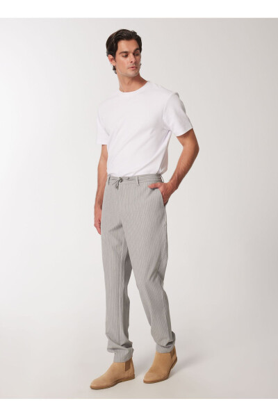 Regular Fit Regular Leg Gray Men's Chino Pants SPBF4SM-PNT5019 - 2