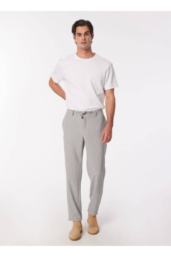 Regular Fit Regular Leg Gray Men's Chino Pants SPBF4SM-PNT5019 - 3