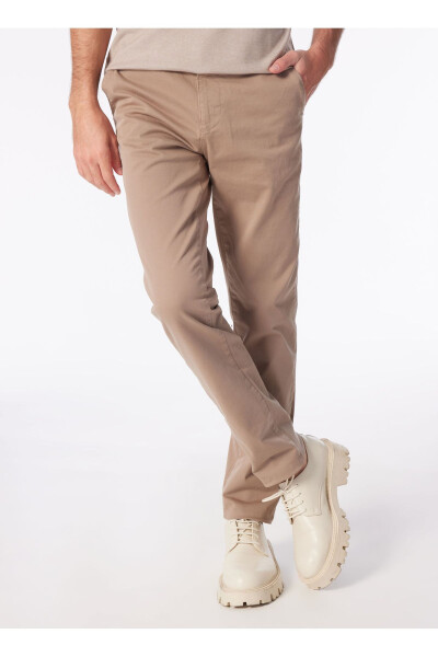 Regular Fit Regular Leg Visone Men's Chino Pants SPBF4SM-PNT5018 - 9