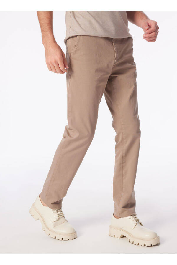 Regular Fit Regular Leg Visone Men's Chino Pants SPBF4SM-PNT5018 - 4