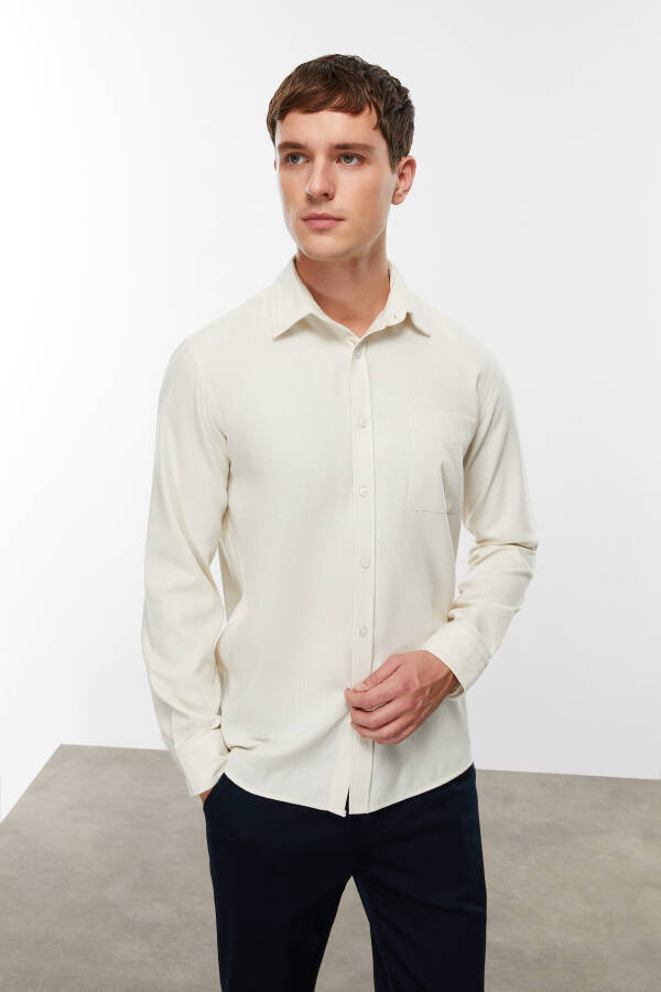 Regular fit shirt with wool blend - 13