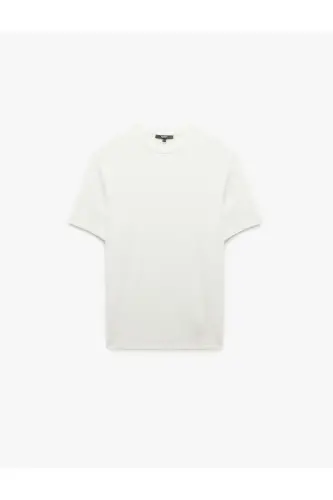 Regular Fit Short Sleeve Crew Neck Basic T-Shirt - 3