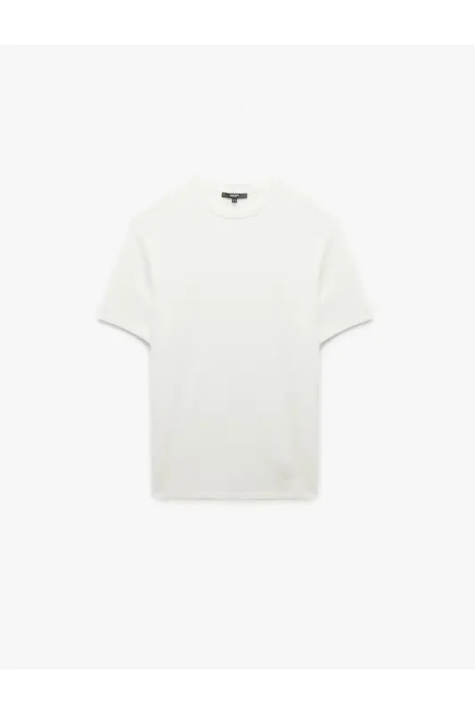 Regular Fit Short Sleeve Crew Neck Basic T-Shirt - 3