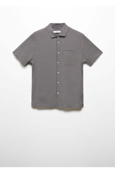 Regular Fit Short Sleeve Patterned Shirt - 3