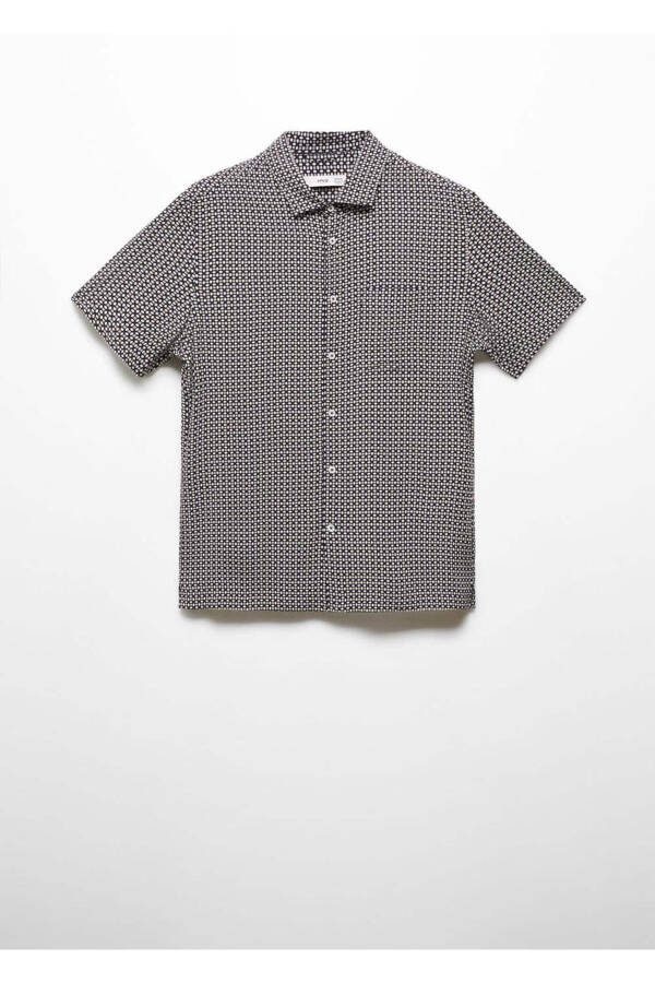 Regular Fit Short Sleeve Patterned Shirt - 3