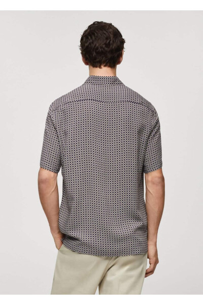 Regular Fit Short Sleeve Patterned Shirt - 4