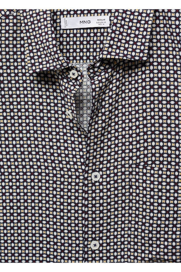 Regular Fit Short Sleeve Patterned Shirt - 5